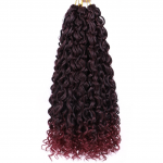 Codite de par Afro Hawaii Ocean Wave Crochet Twist de 50 cm Cod HOW50T1BUG Brunet cu Burgundy